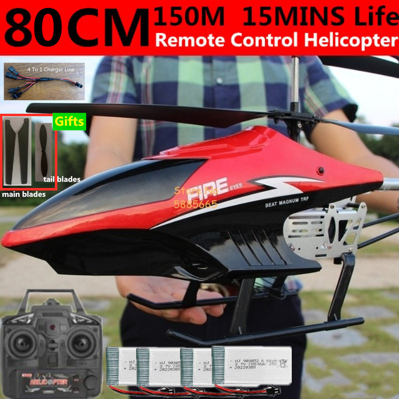 Rc Helicopter Nitro - 80CM Big Alloy Remote Control Helicopter