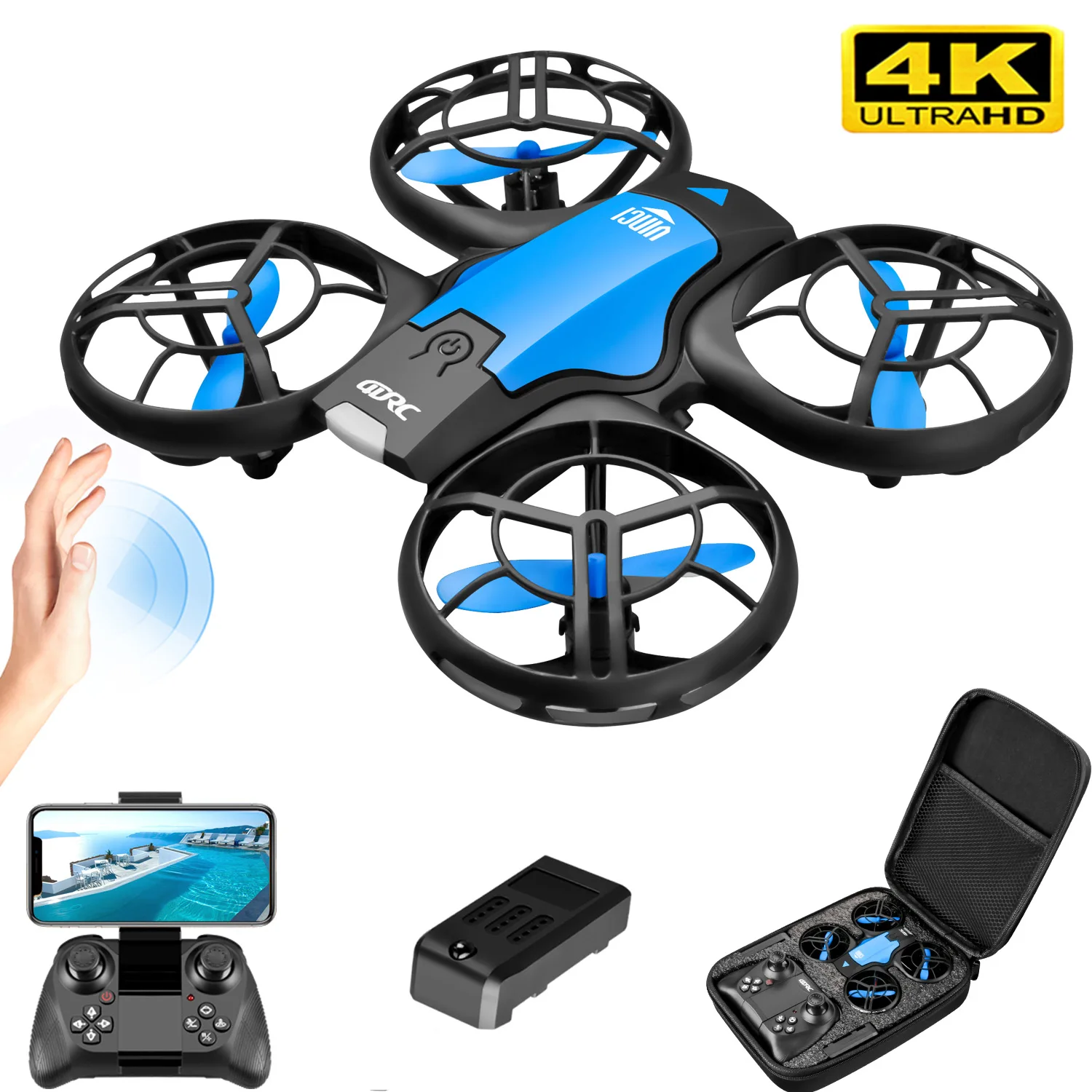 V8 New Mini Drone 4K Professio - Rc Helicopter Mini 评论和价格