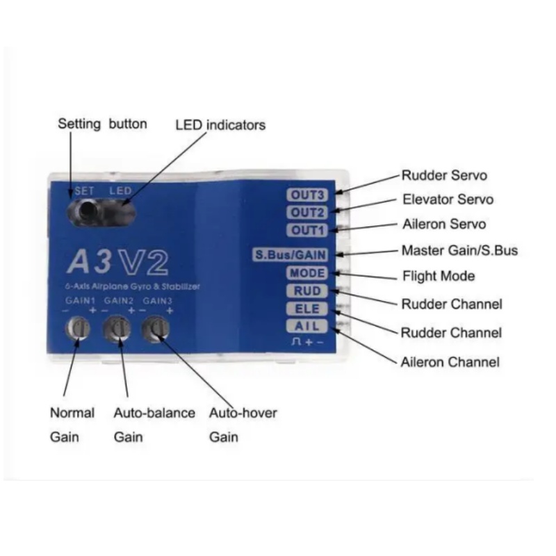 A3 V2 Flight Controller Stabil - Rc Helicopter Gyro 评论和价格